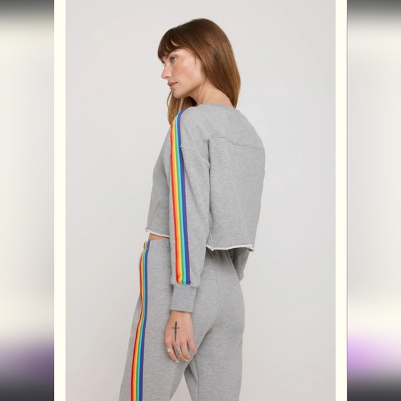 NEW! Spiritual Gangster, Cropped Pullover - Rainbow, Size Med, MSRP $148 - Picture 9 of 9